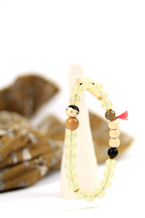 (image pour) Bracelet Perle Verre Citron 🍋